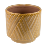 Osłonka ceramiczna LEVI brązowa 18 cm DHG