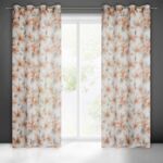 Firana gotowa na przelotkach SOFIA 250 x 140 cm biało-brązowy