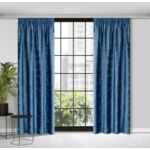 Zasłona gotowa na taśmie marszczącej ADRIA 270 x 140 cm niebieski