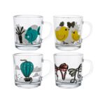 Kubek szklany dziecięcy 250 ml mix 4 wzory