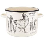 Garnek emaliowany prosty ROSÓŁ 22 cm 6,4 l UA