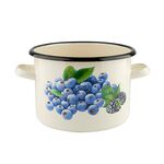 Garnek emaliowany prosty BORÓWKA 18 cm 3,2 l UA