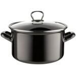 Garnek emaliowany prosty METALICO pokrywka 20 cm 3,3 l