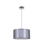 Lampa wisząca Martina 1 x E27 60 W satyna/szary
