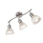 Listwa Daytona nikiel mat 40 W 3 x E14 klosz biały alabaster