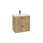 Zestaw szafka i umywalka GAJA D60 0D2S 0NW DSM 1512 dąb craft złoty