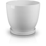 Donica ceramiczna biała Ø26 x 28 cm