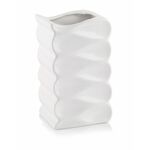 Osłonka ceramiczna wazon fala biały 26 cm