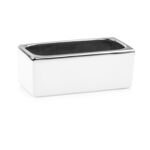 Osłonka rynna ceramiczna biało srebrna 38 cm