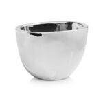 Osłonka owal ceramiczna srebrna 23 cm