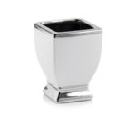 Osłonka ceramiczna pucharek biało-srebrny 15 cm