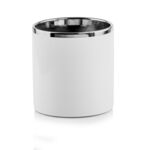 Osłonka ceramiczna biało-srebrna 13 cm