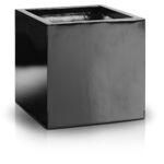 Donica z włókna szklanego kwadrat 31 cm czarny