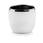 Osłonka ceramiczna kula biało-srebrna 23 cm