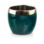 Osłonka ceramiczna kula gold & green 11 cm