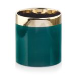 Osłonka ceramiczna cylinder gold & green 13 cm