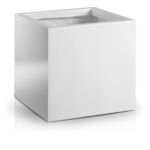 Donica z włókna szklanego kwadrat 25 cm biały