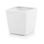 Osłonka ceramiczna kwadrat biały 18 cm