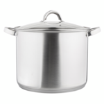 Garnek z pokrywką szklaną Fabio stal nierdzewna 28 cm 12,5 l