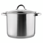 Garnek z pokrywą szklaną Fabio stal nierdzewna 26 cm 10,5 l