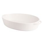 Naczynie owalne Regular 38,5 x 23 x 7 cm 2,3 l Porcelana Kremowa