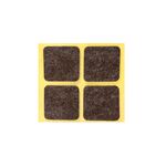 Podkładka filcowa samoprzylepna brązowa 40 x 40 4 sztuki ANDPOL