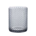 Kubek na szczoteczki szklany 8 x 8 x 10 cm popielaty