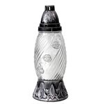 Znicz szklany Z-22 S 28,5 cm srebrny