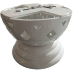 Znicz tradycyjny Ceramika SZT1 36 cm biały Ilumini