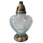 Znicz SEM-5 serce 27,5 cm bezbarwny