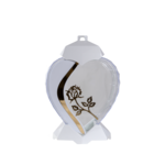 Lampion serce D lustro 34,5 cm biały