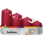 Zestaw świece pieńkowe adwentowe 4 szt. 120, 100, 80, 60