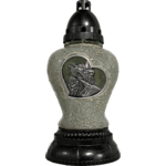 Znicz witraż serce SERCE1 30 cm biały Ilumini