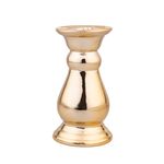 Świecznik porcelanowy złoty 7 x 7 x 13,5 cm