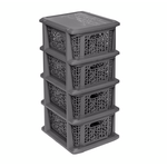 Regał z 4 koszykami BQ-1764 antracyt