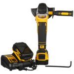 Szlifierka kątowa 125 mm 18 V 2 akumulatory 5,0 Ah ładowarka i walizka DEWALT