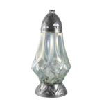 Znicz szklany 37 cm 45 h/155 g srebrny