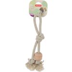 Zabawka sznurowa WILD MIX z uchwytem, z drewnianym krążkiem ZOLUX