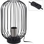 Lampa stołowa metalowa czarna