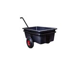 Wózek ogrodowy z kastrą 80 l czarny