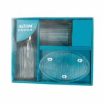 Komplet łazienkowy 3-elementowy transparentny