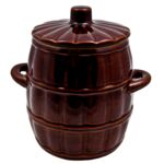 Beczka 3,2 l z pokrywą brąz/krem