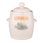 Beczka hermetyczna 3 l z pokrywą Ogórki kremowy