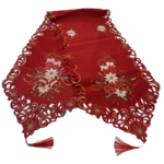 Bieżnik w kwiaty i świece z chwostem 38 x 176 cm