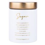 Puszka okrągła Sugar 11 x 11 x 15 cm biało-złoty