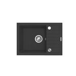 Zlewozmywak Bali 62 x 44 cm z syfonem 1B1D czarny