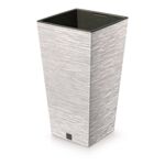 Doniczka FURU SQUARE ECO WOOD 26,5 x 26,5 x 50 cm biały ECO