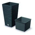 Doniczka FURU SQUARE antracytowy 29,5 x 29,5 x 55 cm