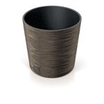 Doniczka FURU ROUND LOW ECO WOOD 25 x 24,7 cm kawa ECO