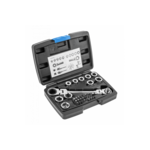 Klucz oczkowy z grzechotką z przegubem + zestaw nasadek 36 elementów HOGERT